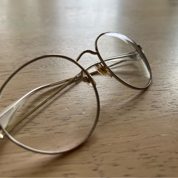 Gold Vogue Round Glasses - Picture 2 of 5